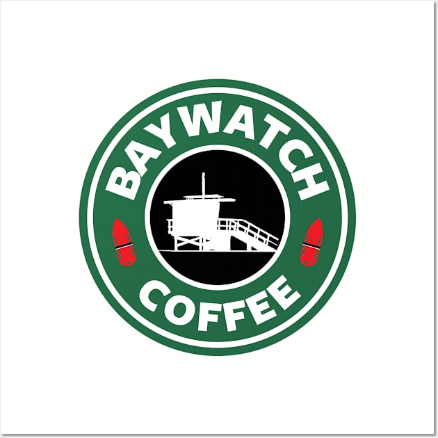 Baywatch Coffee Starbucks Logo Wall Art by Rebus28